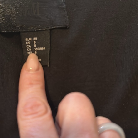 H&M women’s dress black size 8 body on black goth - Picture 4 of 6